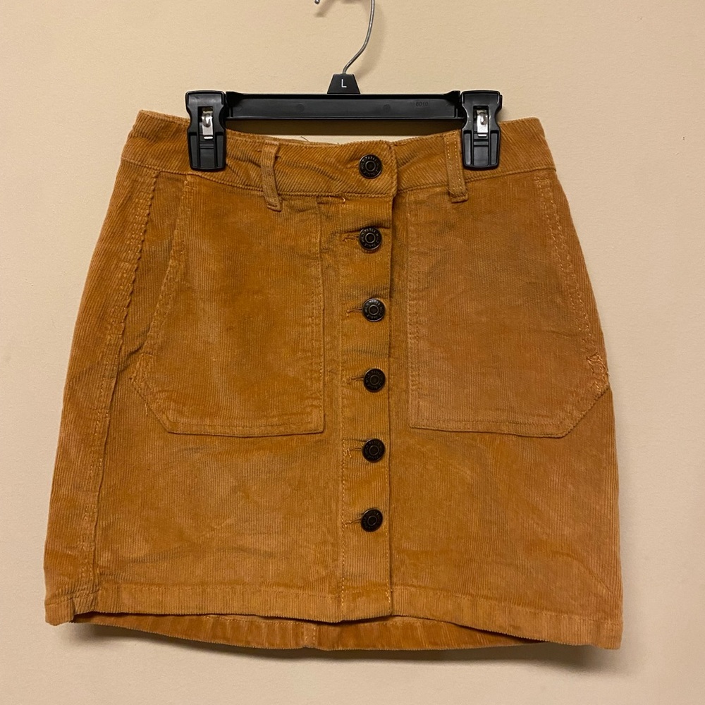 Brown corduroy skirt from Wild Fable
